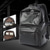 cheap Fashion Backpacks-Men's Black Faux Leather Laptop Backpack with Large Capacity, Multi-Compartment Travel and Work Bag for Business, School, and Daily Use