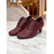 ieftine Victorian și Edwardian-Pantofi Oxford vintage edwardieni pentru femei – pantofi brogue din piele cu șireturi, culoare vișinie, stil retro anii 1900-1910 pentru petreceri cu ceai, reconstituiri istorice și evenimente elegante de seară