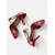 abordables Invitado a la boda-Zapatos de vestir de tacón grueso azul claro para mujer con adornos florales de piedras preciosas: elegantes zapatos de tacón con tira en el tobillo de inspiración vintage para mujer, ideales para