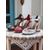 abordables Invitado a la boda-Zapatos de vestir de tacón grueso azul claro para mujer con adornos florales de piedras preciosas: elegantes zapatos de tacón con tira en el tobillo de inspiración vintage para mujer, ideales para