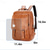 abordables Sacs à dos de Collège-Sac à dos vintage en similicuir pour homme – Sac de voyage et d'affaires de grande capacité avec sangles à boucle et compartiment pour ordinateur portable