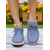 cheap Women&#039;s Slip-Ons &amp; Loafers-Women’s Blue Lace-Up Fabric Sneakers – Comfortable Casual Shoes for Outdoor Walks, Country Living and Farm Visits