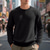 voordelige Basis Sweatshirts-Voor heren Sweatshirt Zwart Wit Leger Groen Khaki Donkergrijs Strakke ronde hals Effen Jacquard Geribd Met Textuur Brei-textuur Sport &amp; Outdoor Dagelijks Feestdagen Polyester Streetwear Basic Casual