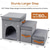 cheap Cat Trees &amp; Dog stairs-Dog Stairs with Storage 17&quot; H, 3-Step Wider Dog Steps for Large/Medium/Small Older Dogs Cats, Folding Sturdy Pet Stairs Climbing Bed or Couch, Ramp for Car Up to 200 lbs