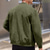 preiswerte Faux-Suede-Jacken-Herren Imitat-Lederjacke Freizeitjacke Urlaub Täglich Warm Tasche Herbst Winter Einfach Mode Klassisch Stehkragen Regulär Schwarz Marineblau Blau Khaki Armeegrün Jacken
