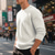 voordelige Basis Sweatshirts-Voor heren Sweatshirt Zwart Wit Leger Groen Khaki Donkergrijs Strakke ronde hals Effen Jacquard Geribd Met Textuur Brei-textuur Sport &amp; Outdoor Dagelijks Feestdagen Polyester Streetwear Basic Casual