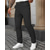 baratos Magro-Homens Social Calças chinês Bolsos Botões Tecido Conforto Formal Festa Trabalho Moda Estilo Clássico Preto Branco Micro-Elástica
