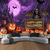 voordelige halloween wandtapijten-Halloween Blacklight Wandtapijt Schattig Spook Pompoen UV Reactief Glow in the Dark Bos Trippy Berg Mistige Begraafplaats Spook Hengende Wandtapijt Wanddecoratie Muurschildering voor Woonkamer