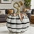 cheap Halloween-Charming Black &amp; White Plaid Pumpkin Figurine - Resin Autumn Tabletop Decor, Perfect for Thanksgiving &amp; Halloween, Versatile Indoor/Outdoor Home Centerpiece
