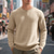 voordelige Basis Sweatshirts-Voor heren Sweatshirt Zwart Wit Leger Groen Khaki Donkergrijs Strakke ronde hals Effen Jacquard Geribd Met Textuur Brei-textuur Sport &amp; Outdoor Dagelijks Feestdagen Polyester Streetwear Basic Casual