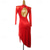 baratos vestido de competição-Dança Latina Vestido Mocassim Mulheres Espetáculo Roupa Diária Manga Longa Elastano