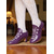 cheap 1930s-Women&#039;s Purple Edwardian Cage Strap Heels – Vintage 1900s-Inspired Faux Leather Kitten Heel Dress Shoes, Retro Costume Footwear for Historical Reenactment, Theater, and Gothic Lolita Style