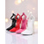 cheap Nightlife Party-Women&#039;s Red Patent Leather Stiletto Heels - Pointed Toe High Heels with Rhinestone Ankle Strap for Nightlife Parties and Clubwear