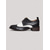 preiswerte Damenschnürschuhe-Damen-Oxford-Schuhe mit Flügelkappe in Schwarz und Weiß – Schnürschuhe aus Leder im Brogue-Stil der 1950er Jahre fürs Büro, Freizeitausflüge und Mode im Retro-Stil