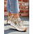 economico Sneakers da donna-sneakers alte in tela da donna – scarpe casual con plateau e lacci per lo street style, i viaggi e le attività del fine settimana