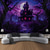 cheap Halloween Wall Tapestries-Halloween Blacklight Tapestry Haunted House UV Reactive Glow in the Dark Forest Trippy Mountain Misty Graveyard Ghost Hanging Tapestry Wall Art Mural for Living Room Bedroom