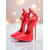 cheap Nightlife Party-Women&#039;s Red Patent Leather Stiletto Heels - Pointed Toe High Heels with Rhinestone Ankle Strap for Nightlife Parties and Clubwear