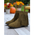 abordables Botines-Botines de ante sintético con flecos para mujer: botas cortas de tacón bajo estilo western para looks de otoño, ropa urbana informal y eventos al aire libre.