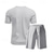 abordables Ensembles de t-shirts basiques pour hommes-Homme Chemise gaufrée Ensembles T-shirt Tenues 2 pièces Ensemble Short Manche Courte Col ras du cou Été Printemps Uni Mode Occasionnel 2 pièces Vacances Tenue quotidienne Sortir Noir Blanche Bleu Roi