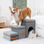 cheap Cat Trees &amp; Dog stairs-Dog Stairs with Storage 17&quot; H, 3-Step Wider Dog Steps for Large/Medium/Small Older Dogs Cats, Folding Sturdy Pet Stairs Climbing Bed or Couch, Ramp for Car Up to 200 lbs