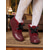 cheap 1950s-Women&#039;s 1900s Victorian-Inspired Burgundy Ankle Boots – Faux Leather Lace-Up Heeled Booties with Ribbon Bow for Daily Wear &amp; Vintage Outfits