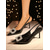 baratos sapatos slingback-sapatos de salto alto slingback de couro envernizado bordô feminino - bico fino e fivela de cristal para eventos formais e coquetéis