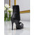 cheap Dance Boots-Women&#039;s Floral Dance Boots - Satin Peep Toe High Heel Professional Latin Ballroom Shoes with Elegant Rose Print, Ideal for Salsa, Tango and Stage Performances