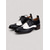 preiswerte Damenschnürschuhe-Damen-Oxford-Schuhe mit Flügelkappe in Schwarz und Weiß – Schnürschuhe aus Leder im Brogue-Stil der 1950er Jahre fürs Büro, Freizeitausflüge und Mode im Retro-Stil