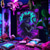 preiswerte Halloween-Wandteppiche-Schwarzlicht Wandteppich Skelett Tarotkarte Leuchtend im Dunkeln Glow Party UV reaktiv Trippy Nebelig hängender Wandteppich Wandkunst Wandmalerei für Wohnzimmer Schlafzimmer
