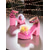 cheap Nightlife Party-Women&#039;s Pink Platform Chunky Heels - Colorful Faux Fur Sandals with Snake Print Straps for Nightlife, Raves and Festival Parties