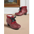 cheap 1950s-Women&#039;s 1900s Victorian-Inspired Burgundy Ankle Boots – Faux Leather Lace-Up Heeled Booties with Ribbon Bow for Daily Wear &amp; Vintage Outfits