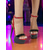 cheap Nightlife Party-Women&#039;s Black and White Platform Stiletto Sandals - Ankle Strap Open-Toe High Heels for Nightlife Parties and Clubwear