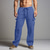 preiswerte Klassiker-Herren Cargo-Hosen Hose Sommerhose Strandhose Gaze-Hosen Kordelzug Elastischer Bund Mehrere Taschen Einfach Komfort Weich Täglich Outdoor Ferien Mode Klassicher Stil Schwarz Weiß