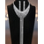 voordelige Dames ketting-Set met glinsterende strass-sieraden voor dames - zilveren choker-ketting en lange kwastoorbellen, glamoureuze statement-accessoires voor avonddansen en cocktailparty's