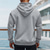 economico felpe con cappuccio da uomo di base-Per uomo Felpa con cappuccio Felpa con cappuccio e zip corta Felpa con cappuccio in pile Nero Bianco Blu marino Cachi Grigio chiaro Con Cappuccio Semplice Tasca Sport &amp; Outdoor Quotidiano Ferie