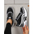 abordables Baskets femme-Baskets de course épaisses noires et grises pour femmes – Baskets à lacets en mesh respirant, chaussures de marche sportives décontractées pour la salle de sport, les voyages et le quotidien
