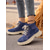 cheap Combat Boots-Women’s Tie-Dye Denim Combat Boots – Chunky Lace-Up Streetwear Ankle Boots for Fall Hiking, Farm Days &amp; Urban Outfits
