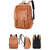 abordables Sacs à dos de Collège-Sac à dos vintage en similicuir pour homme – Sac de voyage et d'affaires de grande capacité avec sangles à boucle et compartiment pour ordinateur portable