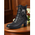 cheap 1930s-Women&#039;s Edwardian-Inspired Black Lace Ankle Boots - Vintage Mesh Mid Heel Lace-Up Victorian Booties for Gothic Fashion, Cosplay, and 1900s Themed Outfits