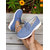 cheap Women&#039;s Slip-Ons &amp; Loafers-Women’s Blue Lace-Up Fabric Sneakers – Comfortable Casual Shoes for Outdoor Walks, Country Living and Farm Visits