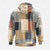 billiga Geometriskt mönster-Herr Geometrisk Rutig Huvtröjor Tröja Etnisk Cowboy Ledigt Långärmad Rund hals Huva Helgdag Streetwear Rubinrött Blå Kaki Snörning Höst Vinter Designer S M L XL XXL XXXL