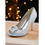 cheap Cocktail-Women&#039;s Satin Peep Toe Pumps with Crystal Buckle - Classic High Heel Dress Shoes for Ladies, Perfect for Cocktail Parties and Evening Occasions