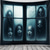 baratos Tapeçarias de parede-Fundo Fotográfico de Tapeçaria de Halloween Arte de Parede Jack O Lantern Grande Tapeçaria Decorativa de Manta Cortina para Quarto Sala de Estar Decoração de Halloween 2025 Selfie da Morte