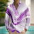 preiswerte Geometrische Muster-Herren Farbverlauf Marmor Abstrakte flüssige Kunst Hemd Knopfhemd Langarm Modisch lässig Outdoor Täglich Streetwear Frühling Herbst Umlegekragen 3D-Druck Leinenähnliches Hemd Blau Purpur Gold Grün