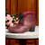 cheap 1950s-Women&#039;s 1900s Victorian-Inspired Burgundy Ankle Boots – Faux Leather Lace-Up Heeled Booties with Ribbon Bow for Daily Wear &amp; Vintage Outfits