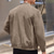 preiswerte Faux-Suede-Jacken-Herren Imitat-Lederjacke Freizeitjacke Urlaub Täglich Warm Tasche Herbst Winter Einfach Mode Klassisch Stehkragen Regulär Schwarz Marineblau Blau Khaki Armeegrün Jacken