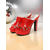 tanie Impreza nocna-damskie białe pantofle na platformie typu mule heels - wsuwane, odkryte palce, wysokie obcasy na wieczorne imprezy i do klubów