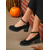 cheap Block Heels-Women’s Black Ankle Strap Chunky Heel Shoes, Casual or Dressy for Work, Dinner and Everyday Use