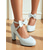 preiswerte Retro-Stil der 1950er Jahre-Hellblaue Mary-Jane-Pumps mit Plateausohle für Damen – klobige Blockabsätze im Lolita-Stil der 1950er Jahre mit Knöchelriemen und Schleife, perfekt für Hochzeiten, Cosplay und elegante Abendpartys