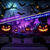 billige Veggtepper-Halloween Sortlys Veggteppe – UV Reaktiv Spøkelsessti Neonfarger Skummel Skog Scene Glød i Mørket Gotisk Bakgrunn 2025 Halloween Fest Dekorasjon
